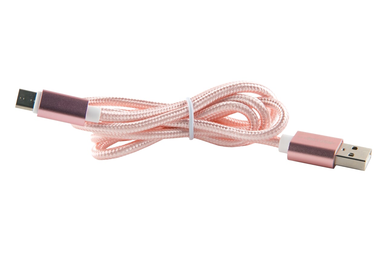 

Кабель USB-USB Type-C, 1м, розовый Red Line