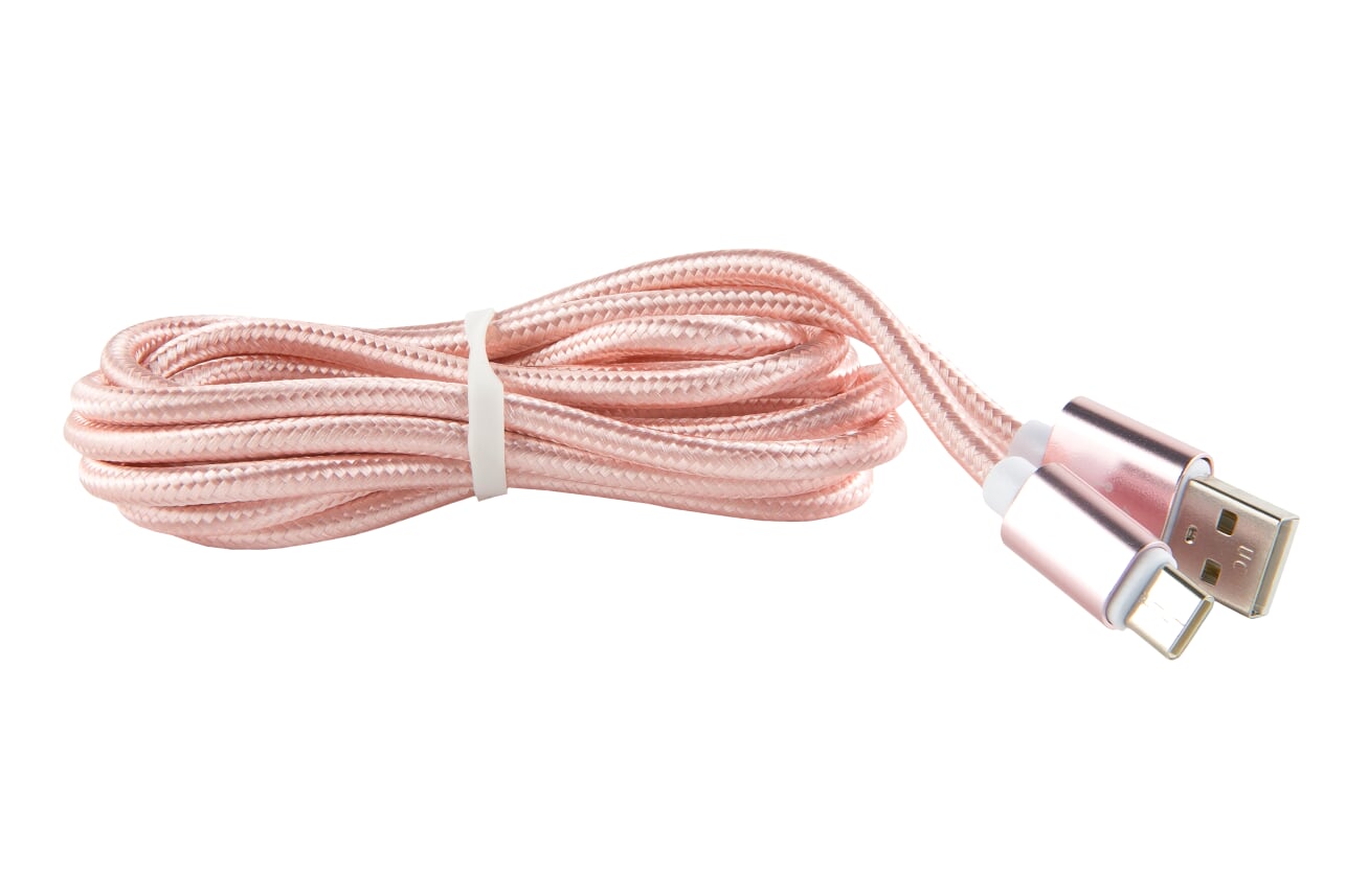 

Кабель USB-USB Type-C, 2м, розовый Red Line