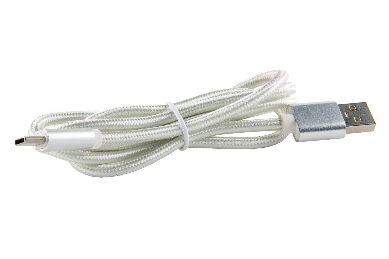 

Кабель USB-USB Type-C, 1м, серебристый Red Line
