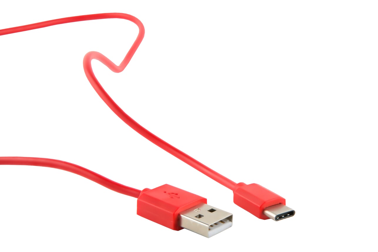 

Кабель USB-USB Type-C, 1м, красный Red Line