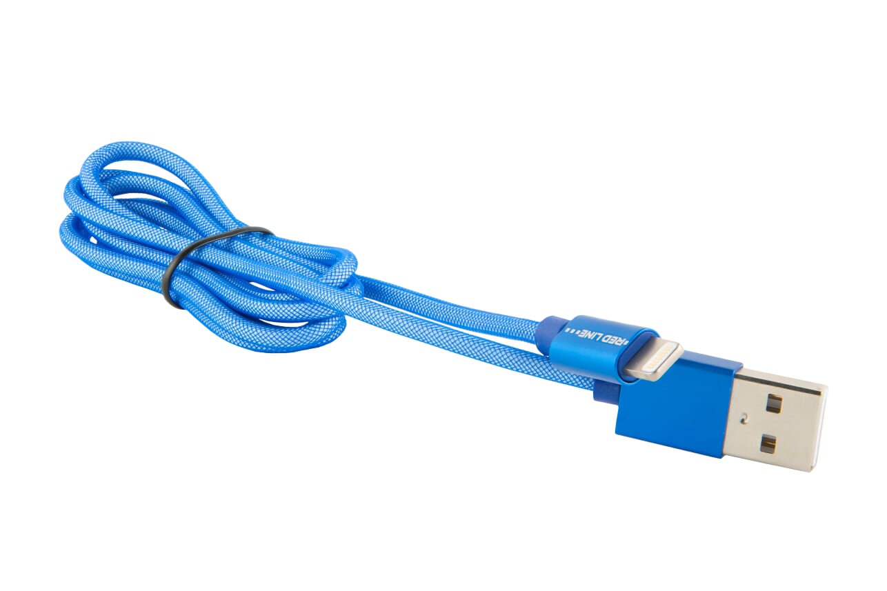 

Кабель USB-Lightning 8-pin, 1м, синий Red Line