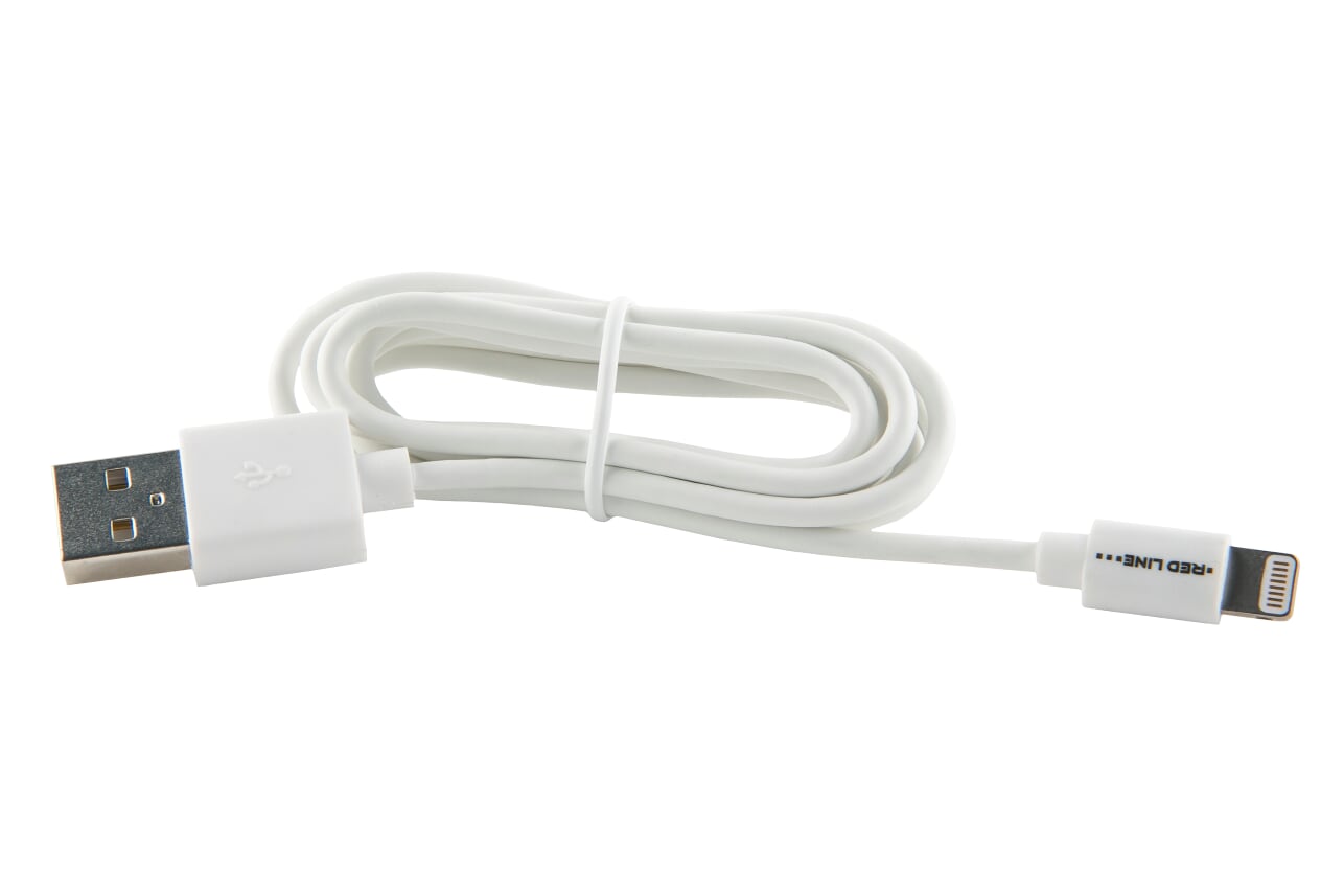 

Кабель USB-Lightning 8-pin, 1м, белый Red Line