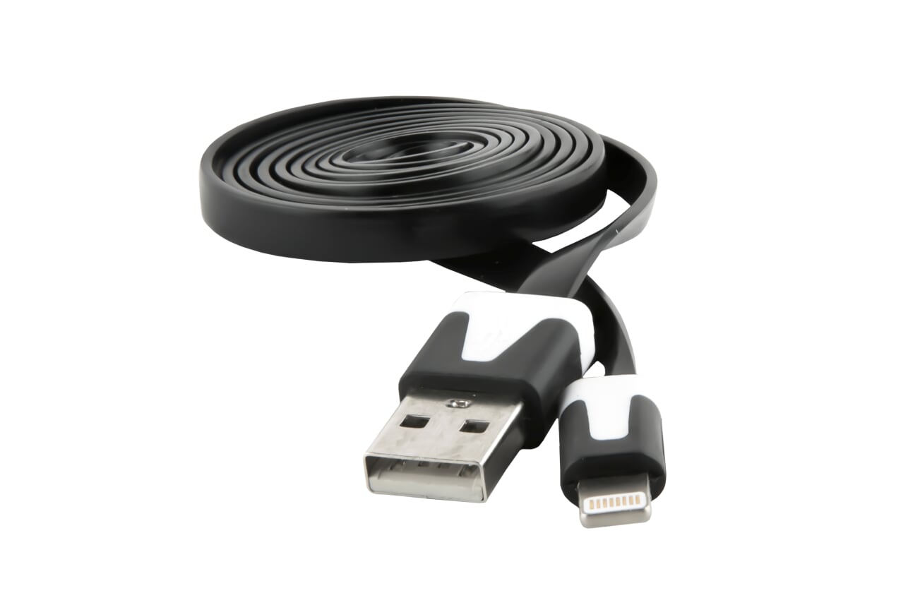 

Кабель USB-Lightning 8-pin, 1м, черный Red Line