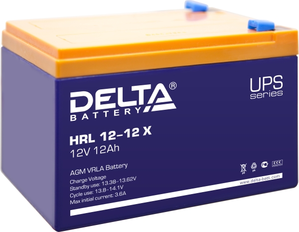 Аккумуляторная батарея для ИБП Delta HRL 12-12 Х, 12V, 12Ah