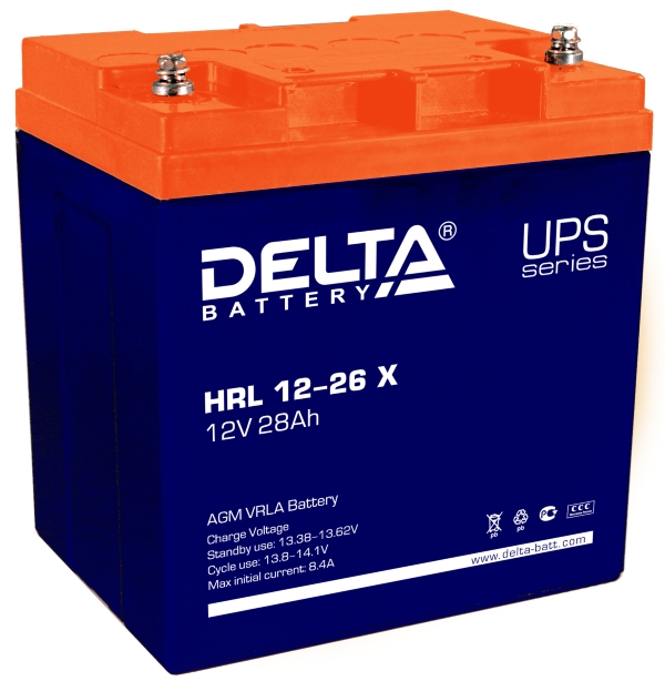 

Аккумуляторная батарея для ИБП Delta HRL 12-26 Х, 12V, 28Ah, HRL 12-26 Х