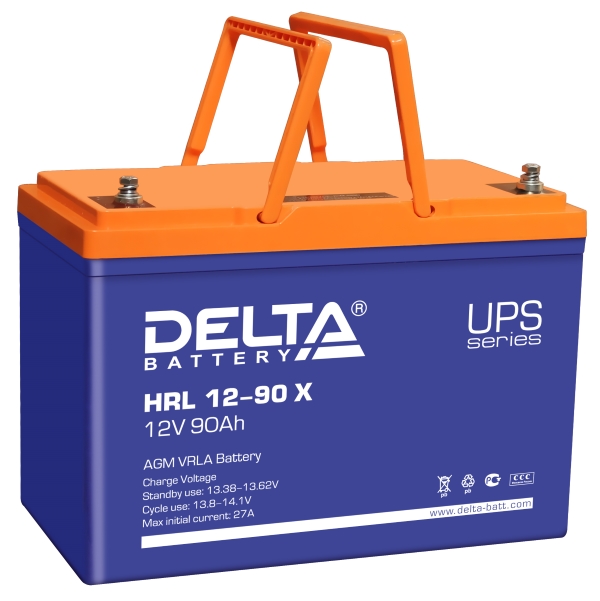 

Аккумуляторная батарея для ИБП Delta HRL 12-90 Х, 12V, 90Ah, HRL 12-90 Х