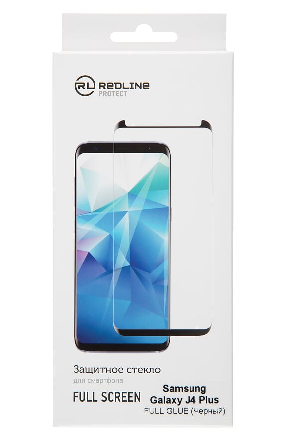 

Защитное стекло Red Line для смартфона Samsung Galaxy J4 Plus (2018) Full Screen, , с черной рамкой (УТ000016685)