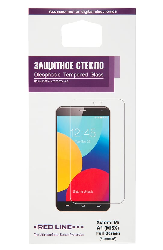 

Защитное стекло Red Line для смартфона Xiaomi Mi A1 (Mi5X) Full Screen, с черной рамкой (УТ000013445)