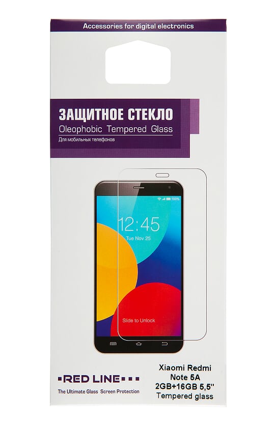 

Защитное стекло Red Line для экрана смартфона Xiaomi Redmi Note 5A 2GB+16Gb, поверхность глянцевая (УТ000013314)