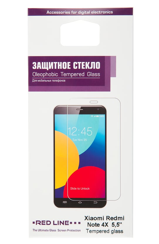 

Защитное стекло Red Line для смартфона Xiaomi Redmi Note 4X (УТ000012189)