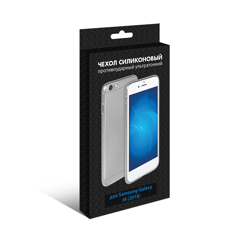 

Чехол DF для смартфона Samsung Galaxy J4 (2018), силикон, прозрачный (sCase-62)