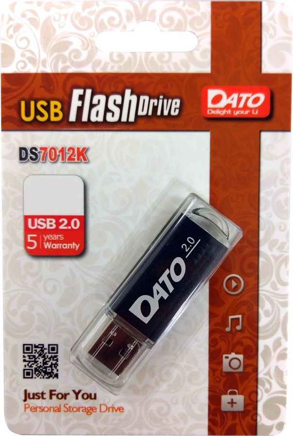 Флешка 32Gb USB 2.0 Dato DS7012, черный (DS7012K-32G)