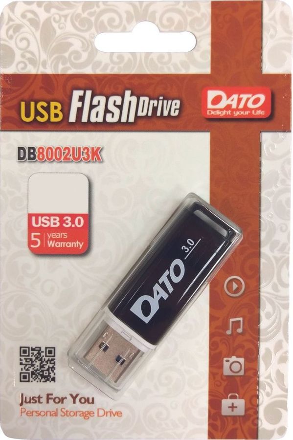 Флешка 32Gb USB 3.0 Dato DB8002U3, черный (DB8002U3K-32G)