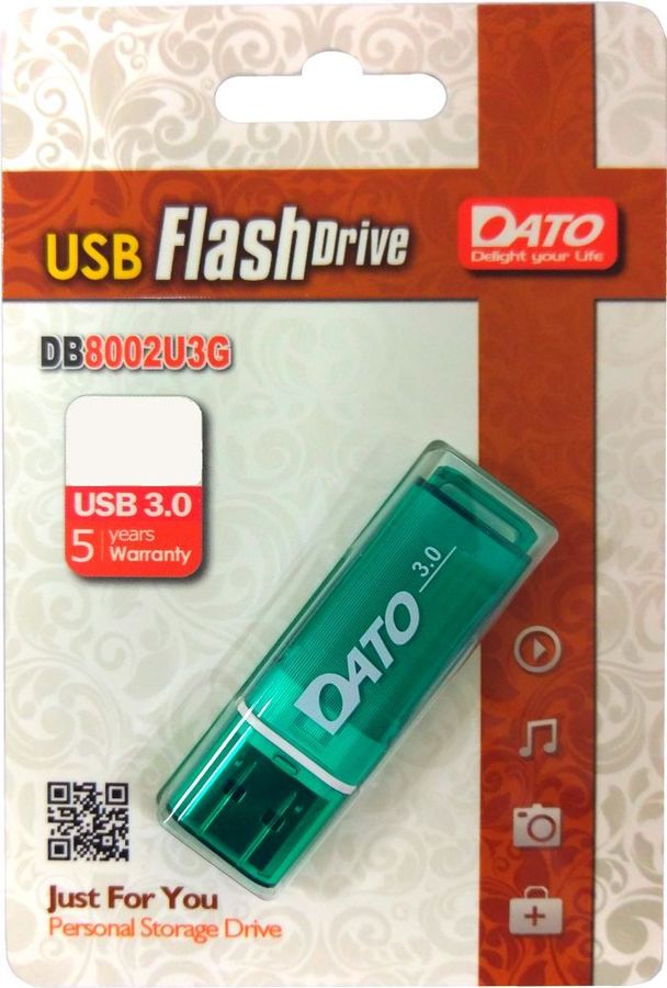 

Флешка 16Gb USB 3.0 Dato DB8002U3, зеленый (DB8002U3G-16G), DB8002U3