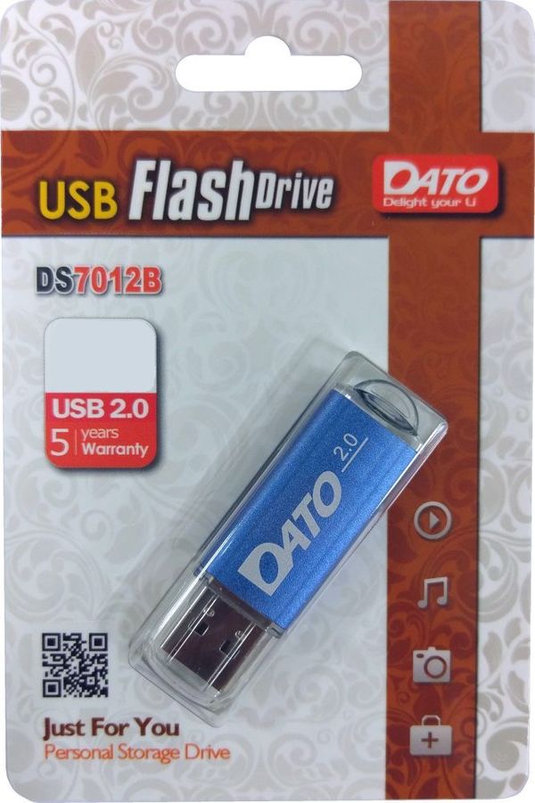 

Флешка 8Gb USB 2.0 Dato DS7012, синий (DS7012B-08G), DS7012