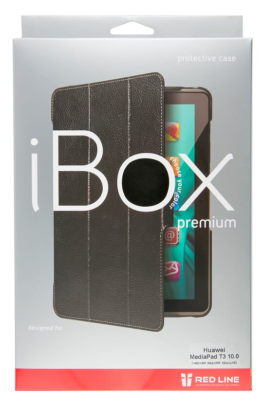 

Чехол-книжка Red Line iBox Premium для планшета Huawei MediaPad T3 10.0 кожа, черный (УТ000013732)