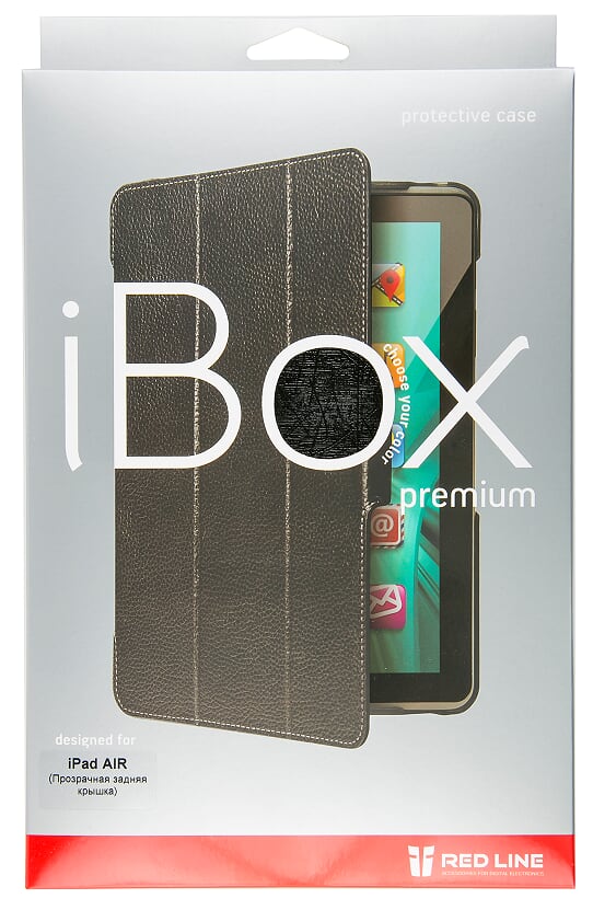 

Чехол-книжка Red Line iBox Premium для планшета Apple iPad Air кожа, черный (прозрачная задняя крышка) (УТ000010113)