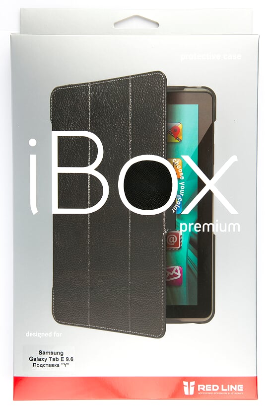 

Чехол-книжка Red Line iBox Premium, подставка "Y" для планшета Samsung Galaxy Tab E 9.6 кожа, черный (УТ000010837)