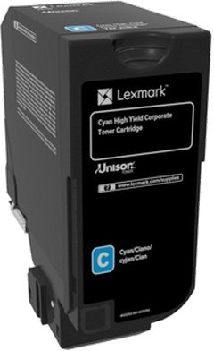 

Картридж лазерный Lexmark 74C5HCE, голубой, 12000 страниц, оригинальный, для Lexmark CS725de, 0