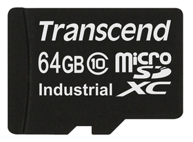 

Карта памяти промышленная 64 Гб microSDXC Transcend Industrial Class 10 (TS64GUSDC10I), TS64GUSDC10I