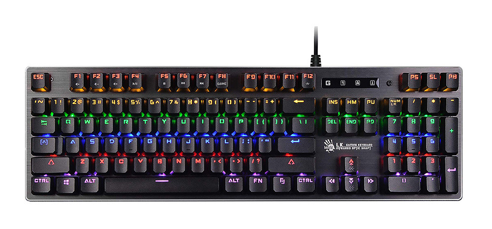 

Клавиатура проводная A4Tech Bloody B760, механическая, Light Strike Black, подсветка, USB, серый, Bloody B760