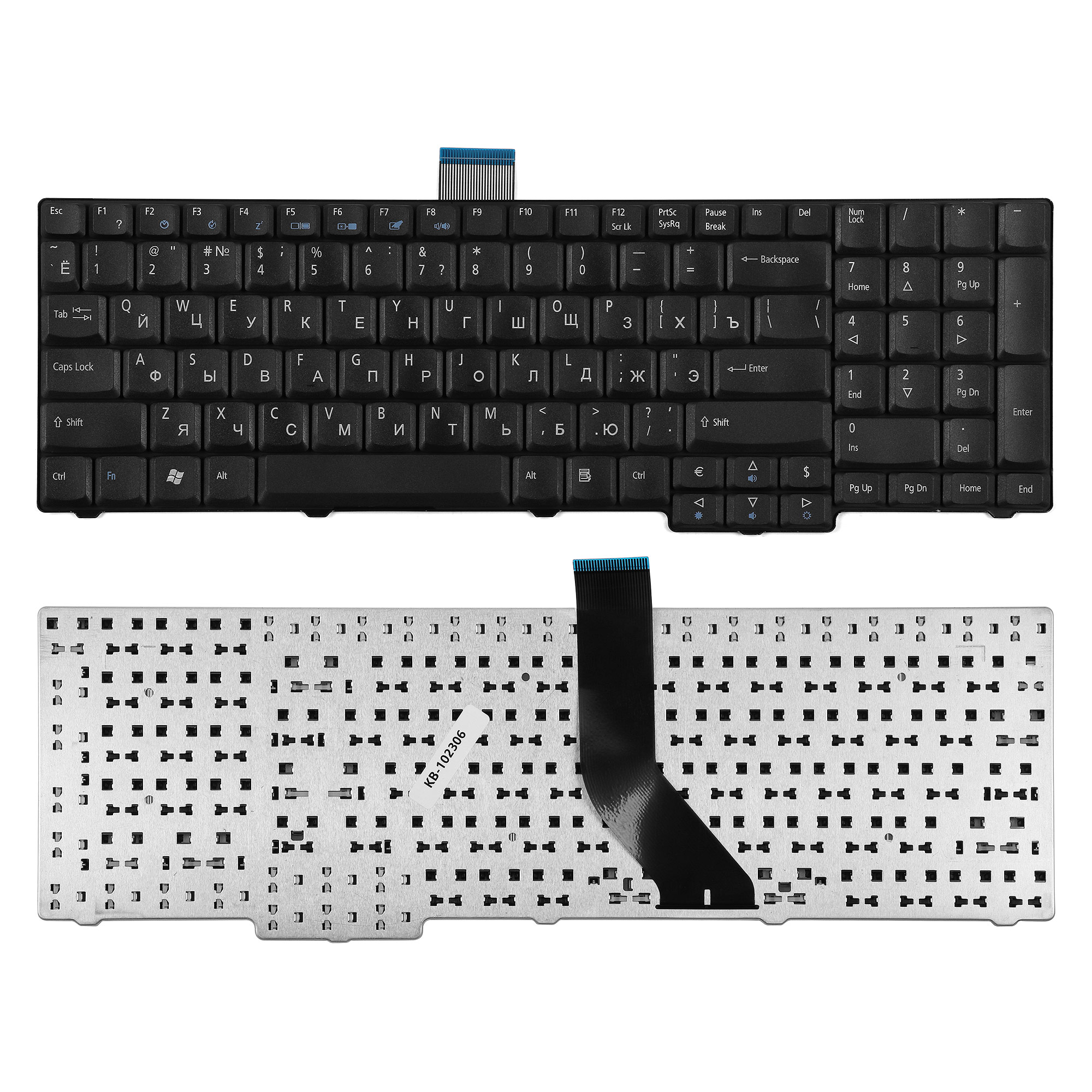 

Клавиатура TopON для Acer Aspire 8920, 8920G, 8930 Series. Плоский Enter. Черная, без рамки (KB-102306), KB-102306