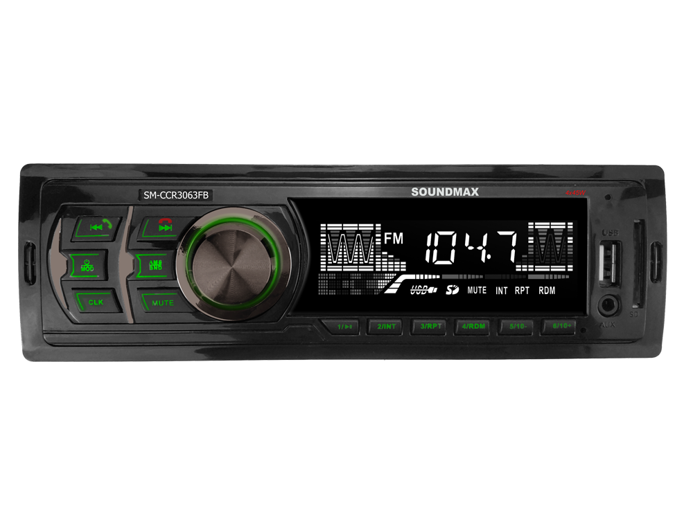 

Автомагнитола SoundMAX SM-CCR3063FB, 1 DIN, 4x45 Вт, USB, SM-CCR3063FB