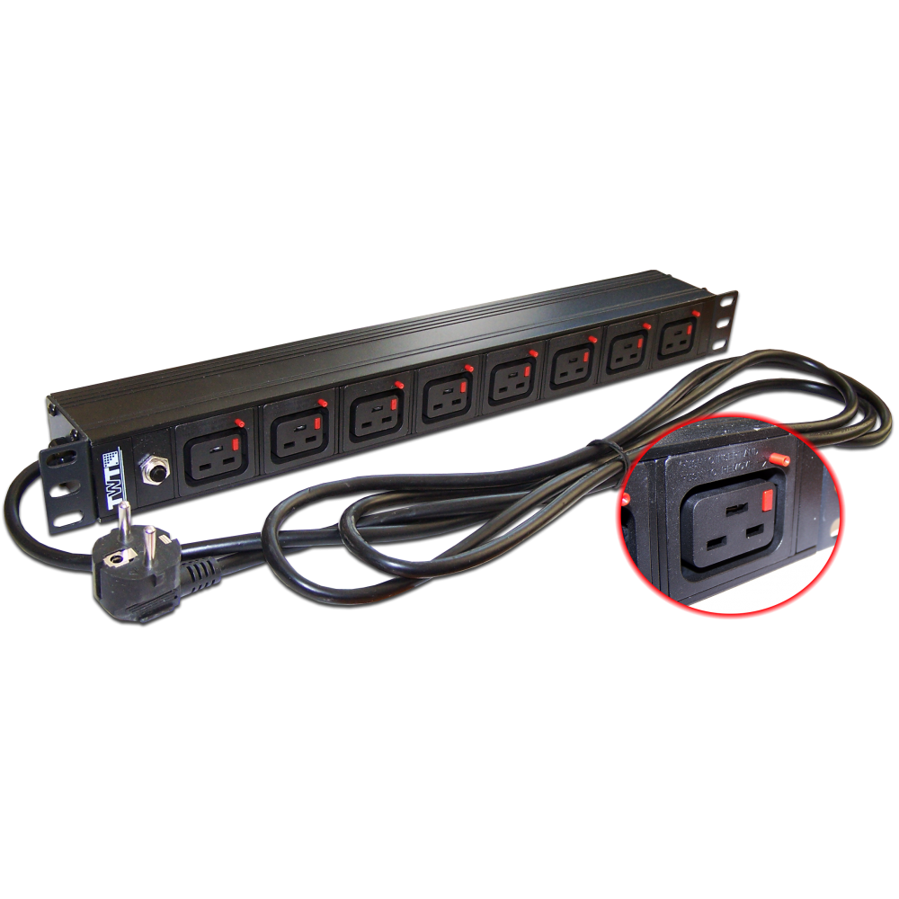 

Блок розеток (PDU) Lanmaster TWT-PDU-16A8C9L-3.0, 1U, кол-во розеток:8 (8xC19), 16А, черный, TWT-PDU-16A8C9L-3.0