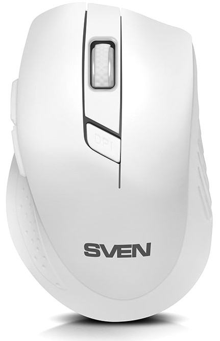 Мышь беспроводная Sven RX-425W, 1600dpi, оптическая светодиодная, USB, белый (SV-014469)