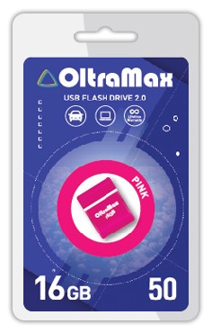 

Флешка 16Gb USB 2.0 OltraMax 50, розовый (OM-16GB-50-Pink), 50