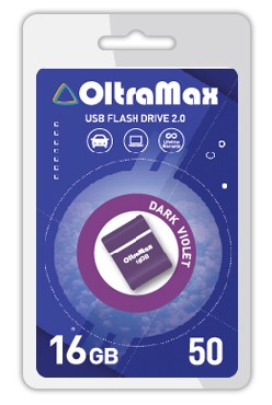 

Флешка 16Gb USB 2.0 OltraMax 50, фиолетовый (OM-16GB-50-Dark Violet), 50