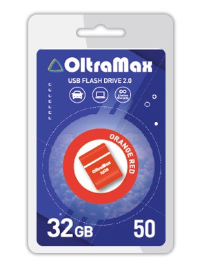 

Флешка 32Gb USB 2.0 OltraMax 50, красный/оранжевый (OM-32GB-50-Orange Red), 50