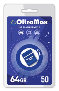 

Флешка 64Gb USB 2.0 OltraMax 50, синий (OM-64GB-50-Blue), 50