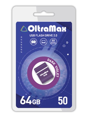 

Флешка 64Gb USB 2.0 OltraMax 50, фиолетовый (OM-64GB-50-Dark Violet), 50