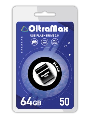 

Флешка 64Gb USB 2.0 OltraMax 50, черный (OM-64GB-50-Black), 50