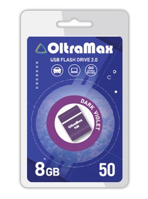 

Флешка 8Gb USB 2.0 OltraMax 50, фиолетовый (OM-8GB-50-Dark Violet), 50