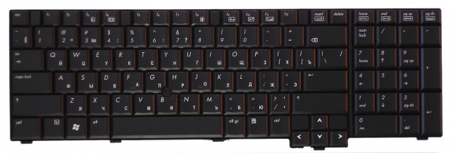 

Клавиатура Twister для HP Elitebook 8730W (With Point Stick) RU, Black (KB-1507R), KB-1507R