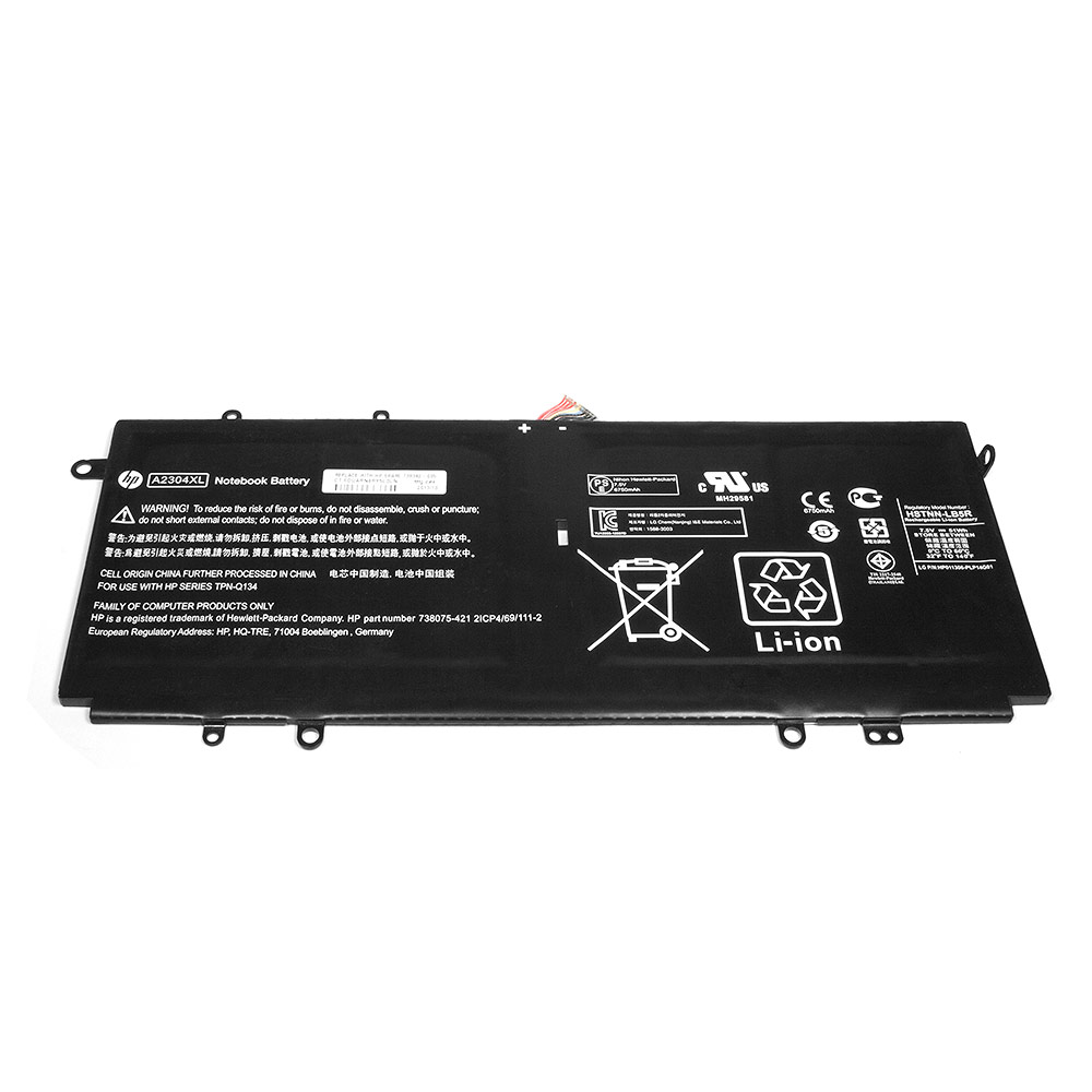 Аккумуляторная батарея для HP 14-q000 (14-G1) Chromebook Series. 7.5V 6750 mAh. PN: 738075-421, A2304XL, HSTNN-LB5R (C14Q-OR)