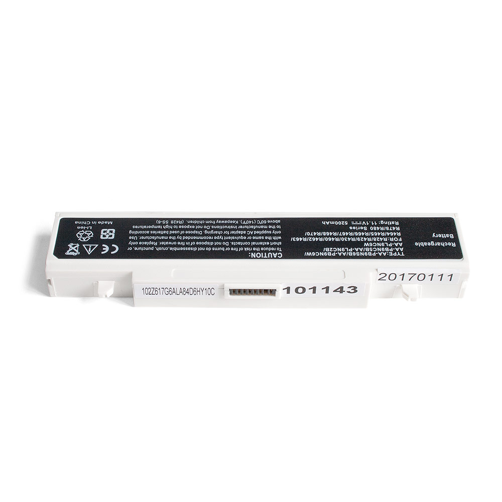 

Аккумуляторная батарея для Samsung R425, R428, R429, R430, R458, R467, R468, R478, R480, R505 Series. 11.1V 5200mAh PN: AA-PB9NS6W, PB9NC5B, белая (R519W)