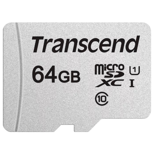 

Карта памяти 64Gb microSDXC Transcend 300S Class 10 UHS-I U1, TS64GUSD300S