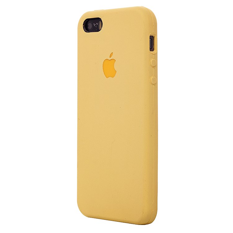 Чехол-накладка ORG для смартфона Apple iPhone 5/5s/SE, soft-touch, желтый (60983)