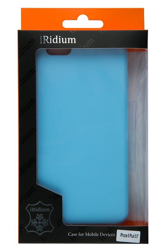 

Чехол-накладка Red Line iRidium для смартфона Apple iPhone 6 Plus, кожа, голубой