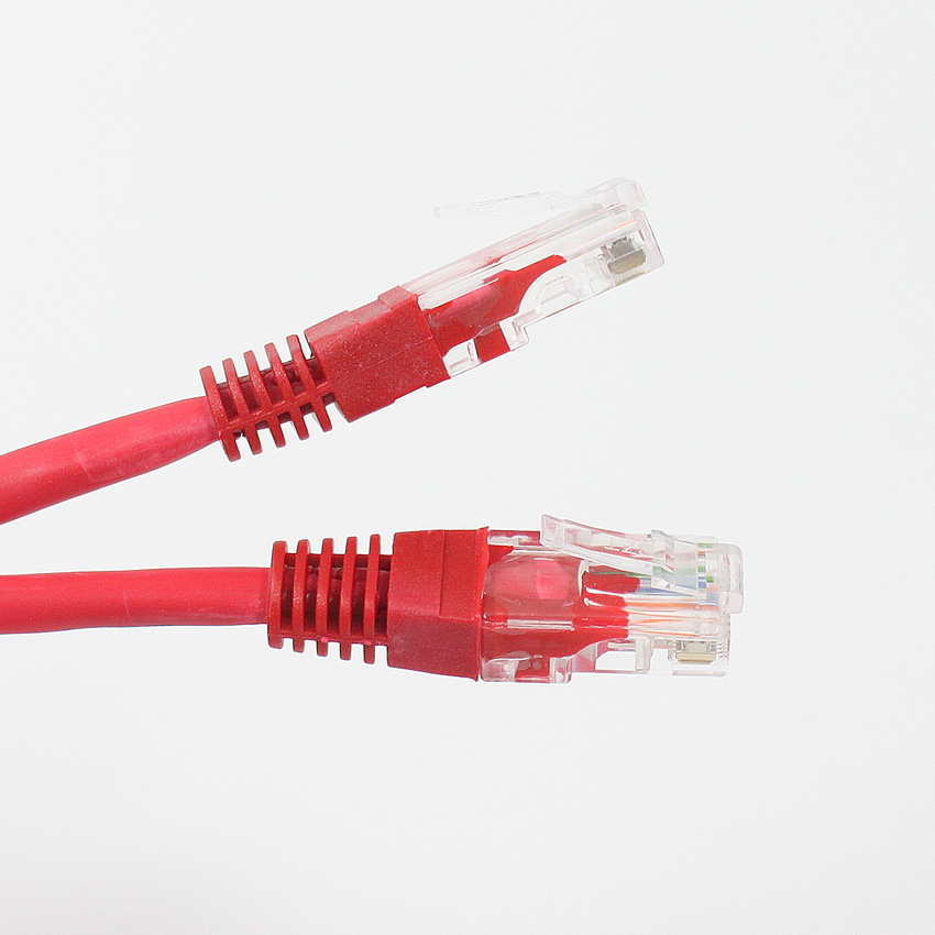 Патч-корд TELECOM UTP, кат.5e, 1 м, RJ45-RJ45, красный (NA102_RED_1.0M)