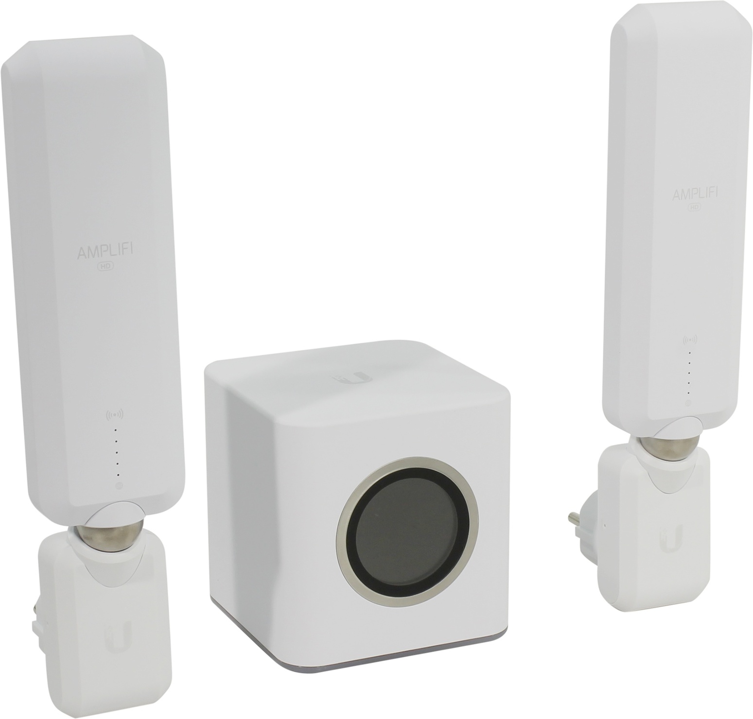 Mesh система Ubiquiti AmpliFi Mesh Wi-Fi System, 802.11a/b/g/n/ac, 2.4/5ГГц, до 5250 Мбит/с, LAN 4x1Гбит/с, WAN 1x1Гбит/с, внутренних антенн: 3, 1xUSB 2.0, 1xUSB 3.0, комплект 3 (AFi-HD)