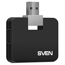 Концентратор SVEN HB-677, 4xUSB 2.0, черный (SV-017347)