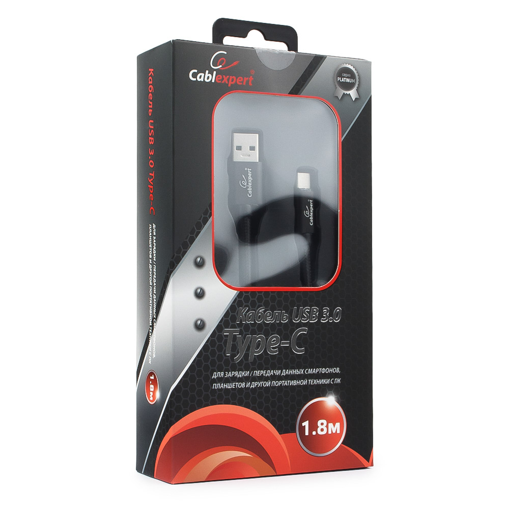 

Кабель USB 3.0(Am)-USB 2.0 Type-C(m), 1.8м, черный Cablexpert (CC-P-USBC03Bk-1.8M)