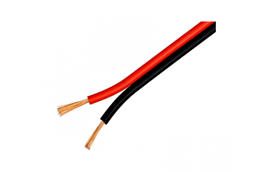 Акустический кабель NETKO, 2x1 мм², BC, 100 м, черный/красный (51869)