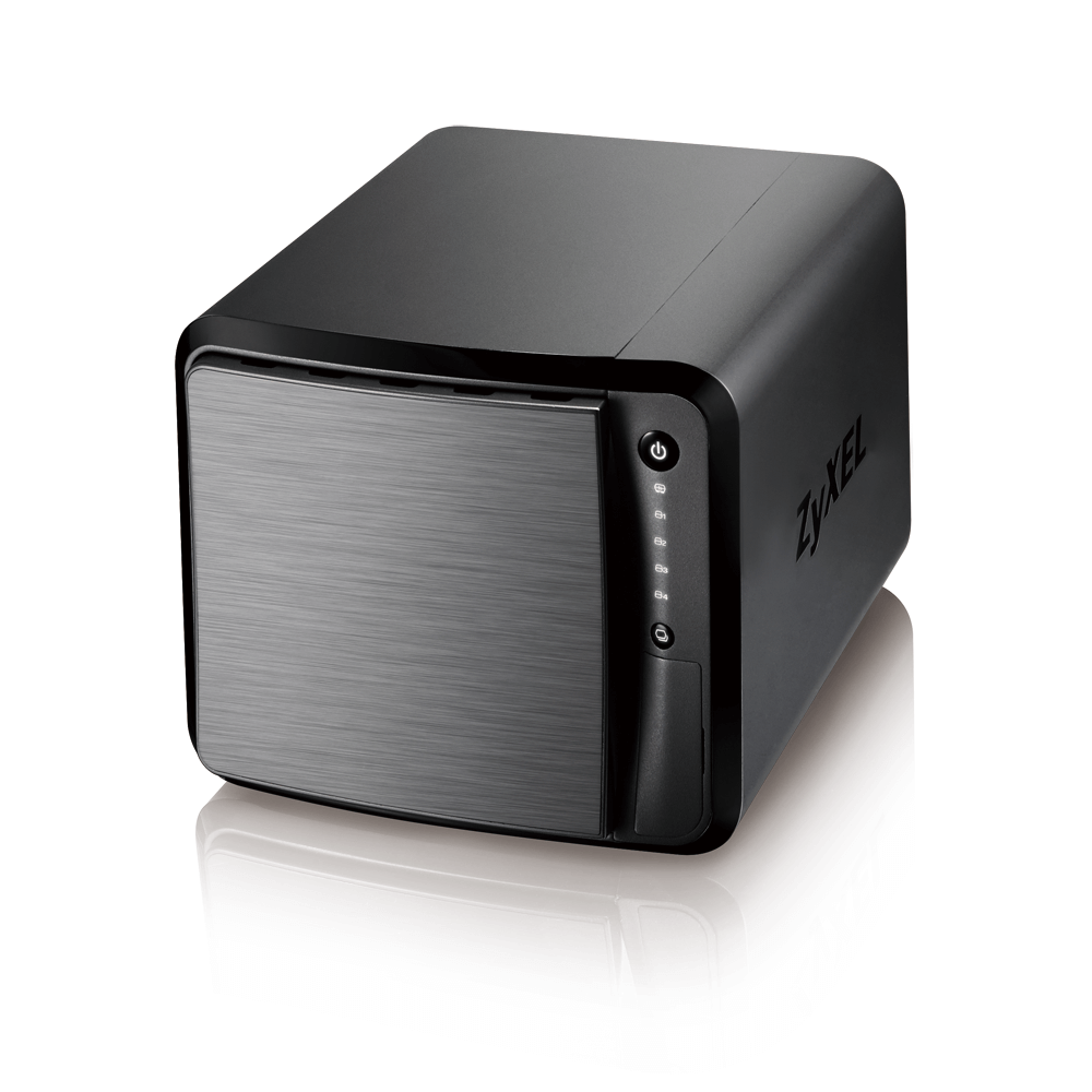 

Сетевой накопитель (NAS) ZYXEL NAS542, слоты 4x2.5"/3.5" SATA 3Gb/s, 2x1 Гбит/с, 3xUSB 3.0, Cortex-A9/2x1.2GHz, DDR3 1Gb, RAID 0/1/5/6/10, (NAS542-EU0101F), NAS542