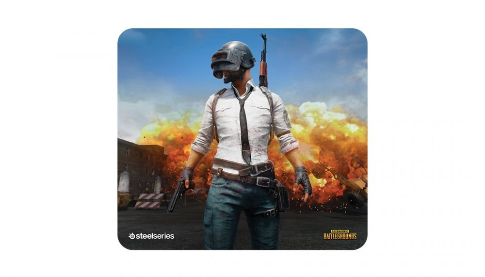 Коврик для мыши SteelSeries QcK+ PUBG Erangel Edition, 450x400x2mm, черный/принт (63807)