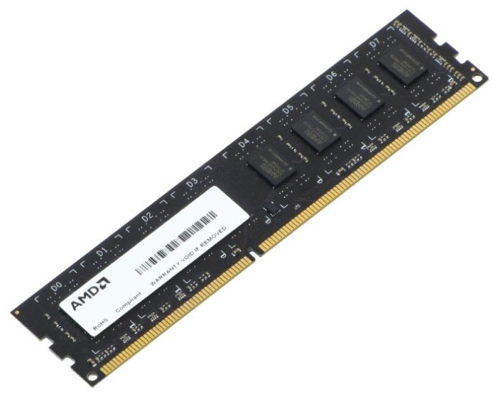 

Память DDR3 DIMM 8Gb, 1333MHz, CL9, 1.5 В, AMD, R3 Value Series Black (R338G1339U2S-U), R338G1339U2S-U